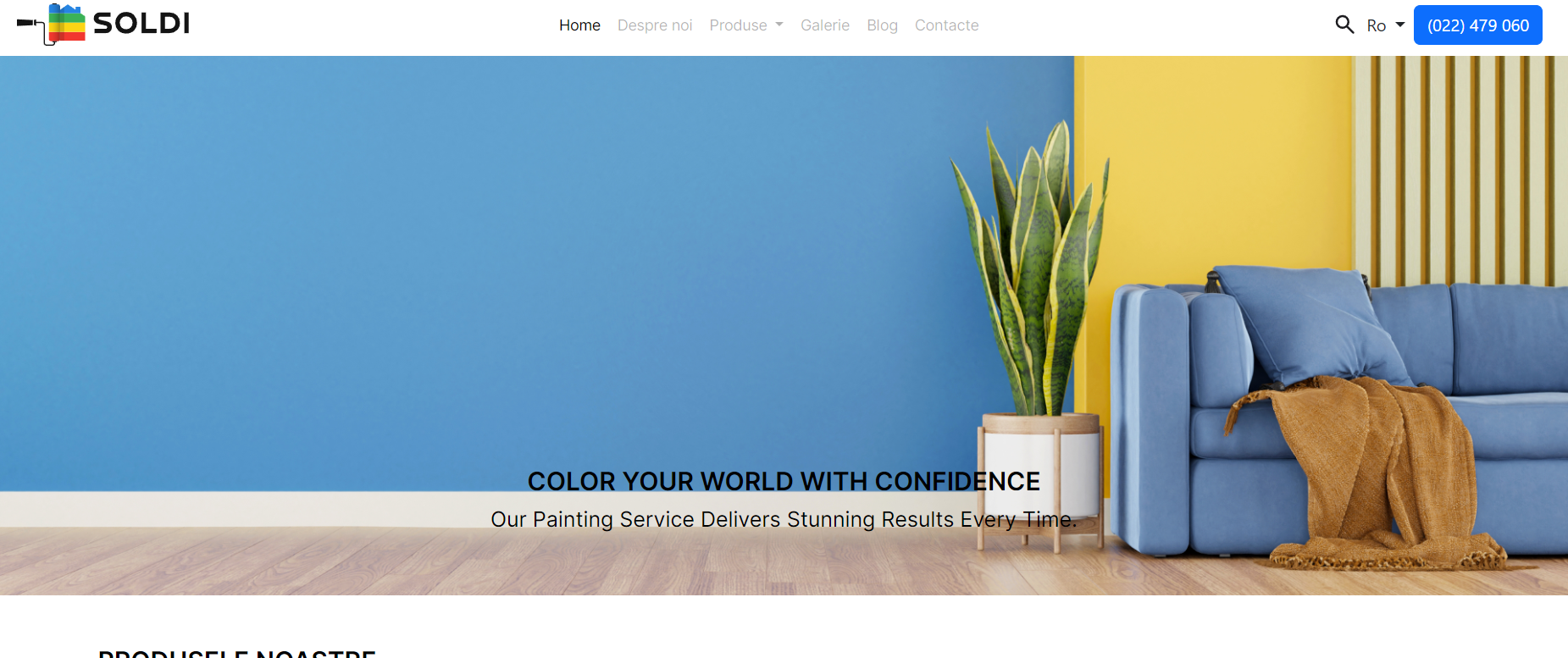 A picture of painting responsive Website